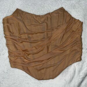 Mesh Bustier Zip Back Corset Top